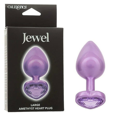 Jewel Amethyst Heart Shape Butt Plug by California Exotics