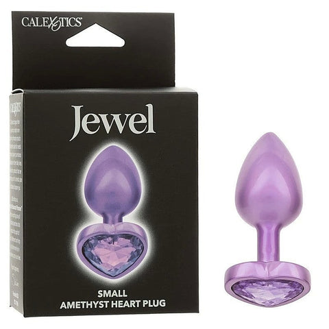 Jewel Amethyst Heart Shape Butt Plug by California Exotics