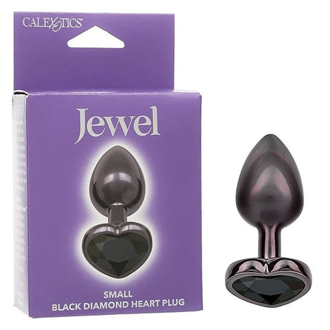 Jewel Black Diamond Heart Shape Anal Plug