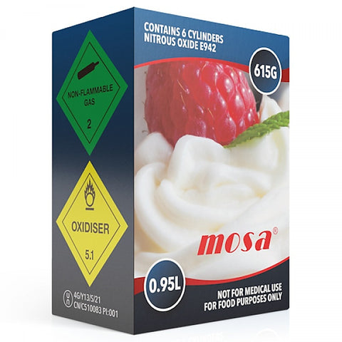 Mosa 0.95 Litre 615g N2O Cylinder by Best Whip