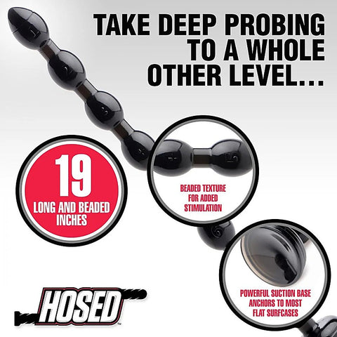 Hosed 19 Inches Beaded Textured Anal Snake Beads