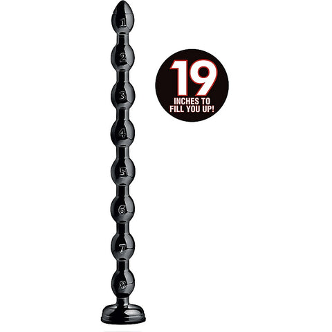 Hosed 19 Inches Beaded Textured Anal Snake Beads