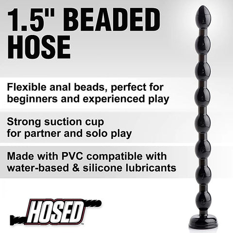 Hosed 19 Inches Beaded Textured Anal Snake Beads