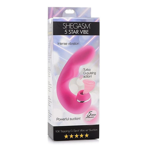 Shegasm 5 Star 10X Tapping G-Spot Vibe with Suction