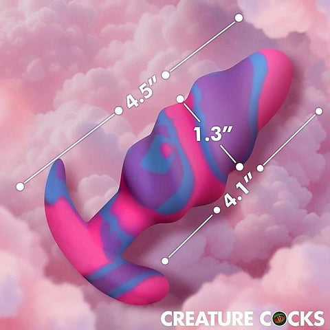 Unicorn Swirl Silicone Butt Plug by XR Brands