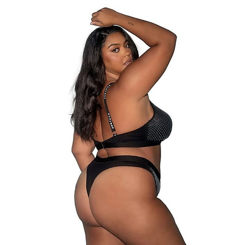 Disco Fever 2 Piece Bra and Panty Set by Playboy Lingerie