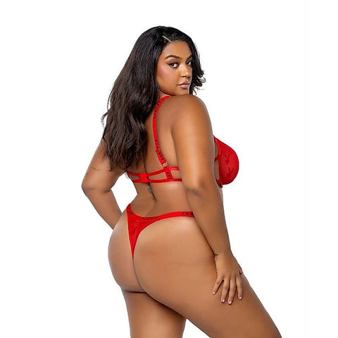 Playboy Rouge Bunny 2 Piece Bra and Panty Set