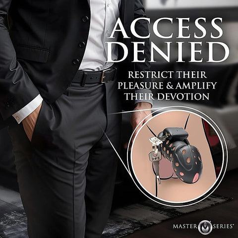 Master Series Lock Down Male Chastity Cage by XR Brands