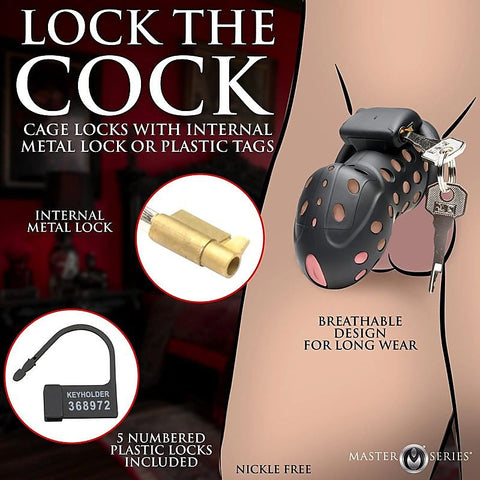Master Series Lock Down Male Chastity Cage by XR Brands