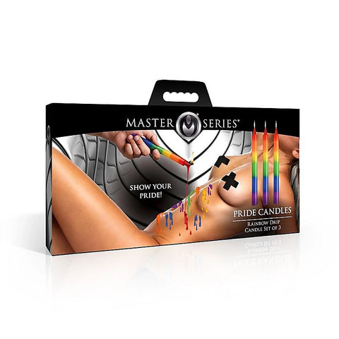 Master Series Pride Candles 3 Piece Rainbow Drip Candle