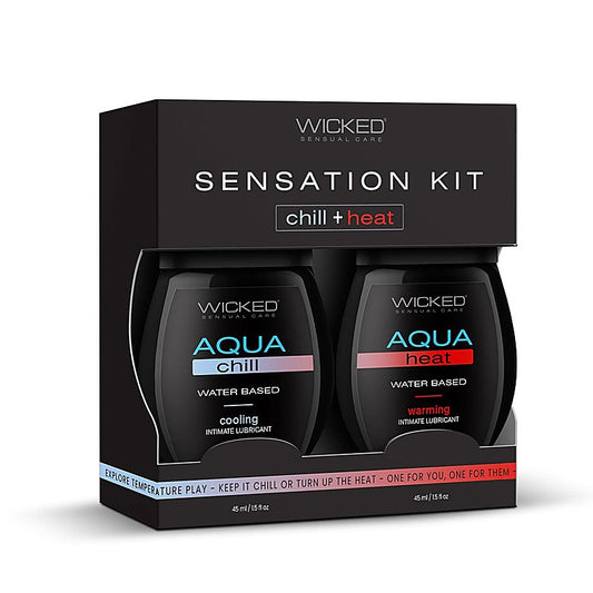 Wicked 2 Pack Water Based Lubricant Sensation Kit
