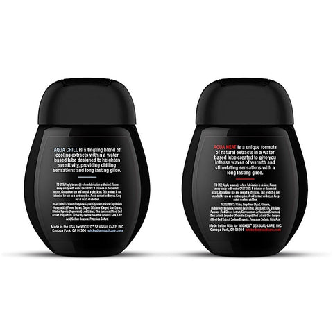 Wicked 2 Pack Water Based Lubricant Sensation Kit