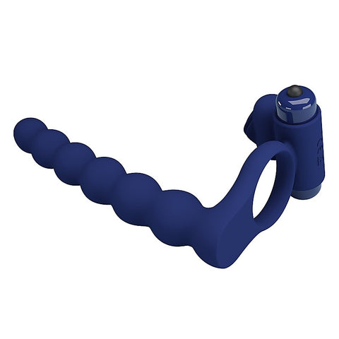 Ajmal Vibrating Men's Cock Ring Navy Blue by Baile
