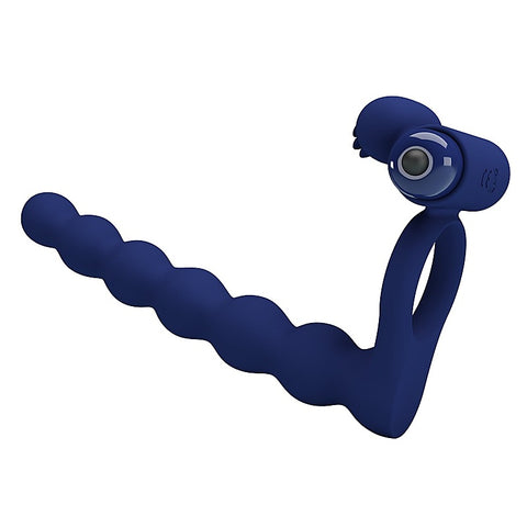 Ajmal Vibrating Men's Cock Ring Navy Blue by Baile