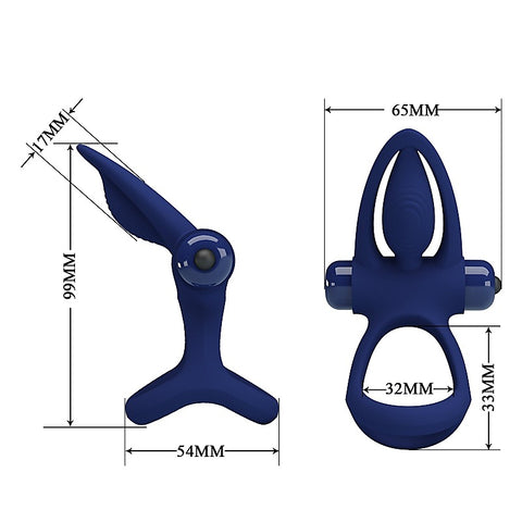 Pretty Love Mat 10 Functions Vibrating Cock Ring by Baile