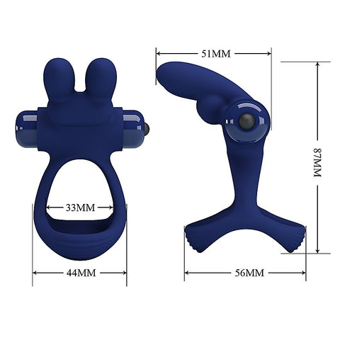 Luchito Powerful Vibrating Dick Cock Ring by Baile