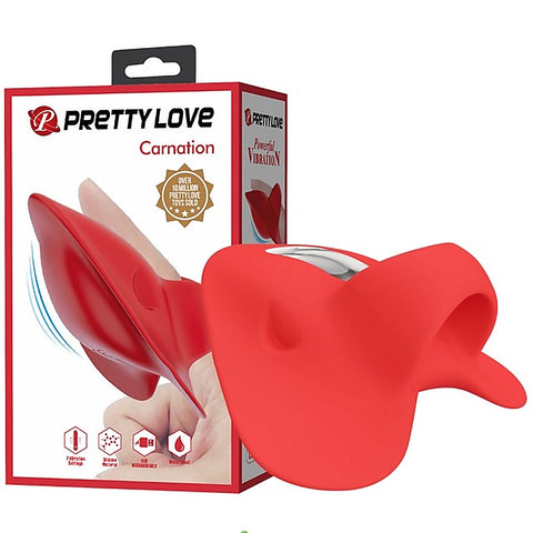 Pretty Love Carnation Rechargeable Finger Vibrator by Baile