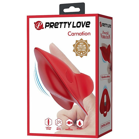 Pretty Love Carnation Rechargeable Finger Vibrator by Baile