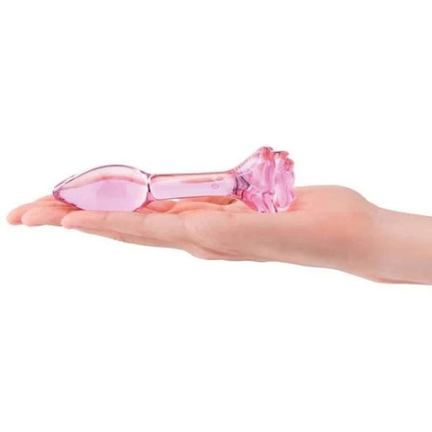 Pink Roses Glass Anal Plug Training Set by B-Vibe