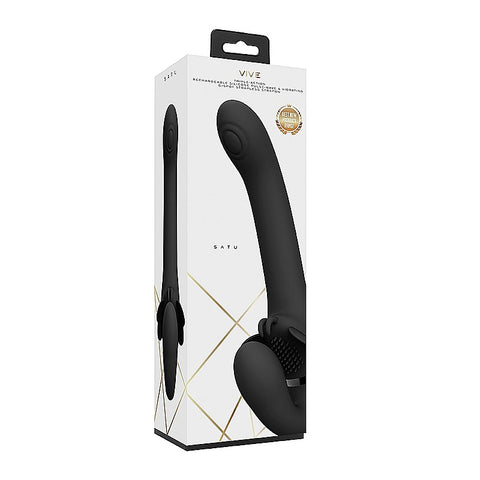 Vive Satu Vibrating Strapless Strap-On by Shots Toys