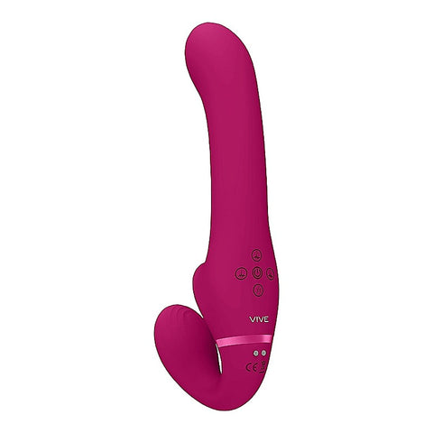 Vive Ai Dual Vibrating & Air Wave Tickler Strapless Strap On