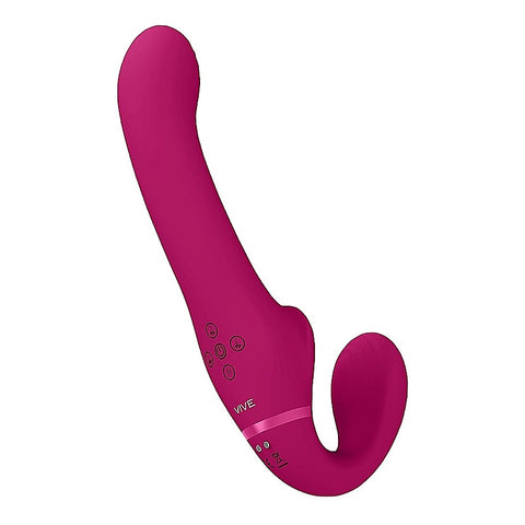 Vive Ai Dual Vibrating & Air Wave Tickler Strapless Strap On