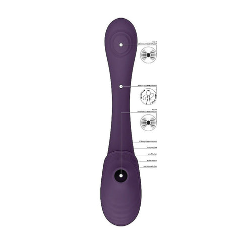 Vive Mirai Double Ended Pulse & Air Wave Bendable Vibrator