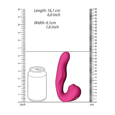 Vive Zaki Air and Pulse Wave G-Spot Vibrator by Shots Toys