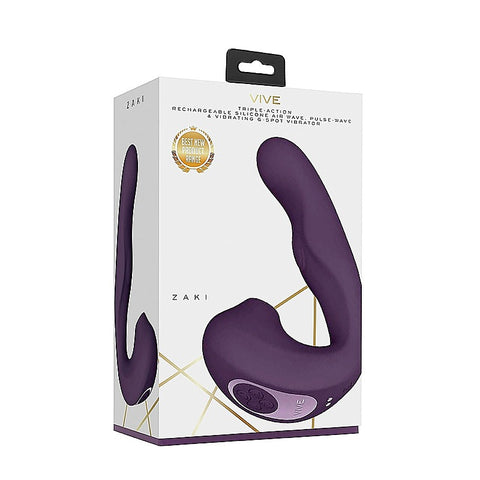 Vive Zaki Air and Pulse Wave G-Spot Vibrator by Shots Toys