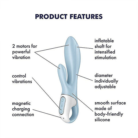Air Pump Bunny 1 Inflatable Rabbit Vibrator by Satisfyer