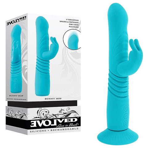 BUNNY HOP Thrusting Rabbit Vibrator by Evolved