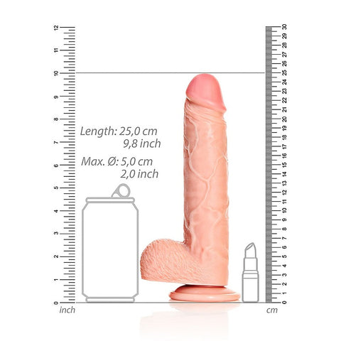 REALROCK 23 cm Straight Realistic Dildo with Balls