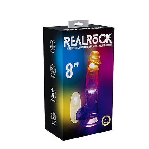 REALROCK Rechargeable LED Vibrating Dong with Balls