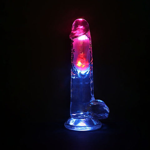 REALROCK Rechargeable LED Vibrating Dong with Balls