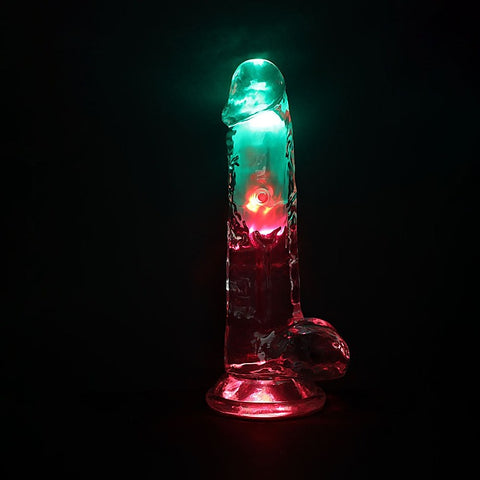 REALROCK Rechargeable LED Vibrating Dong with Balls