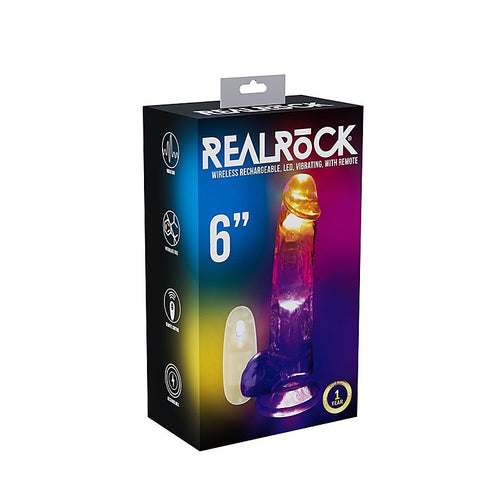 REALROCK Rechargeable LED Vibrating Dong with Balls