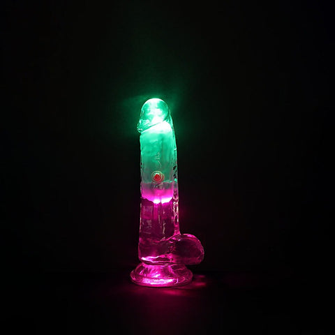 REALROCK Rechargeable LED Vibrating Dong with Balls