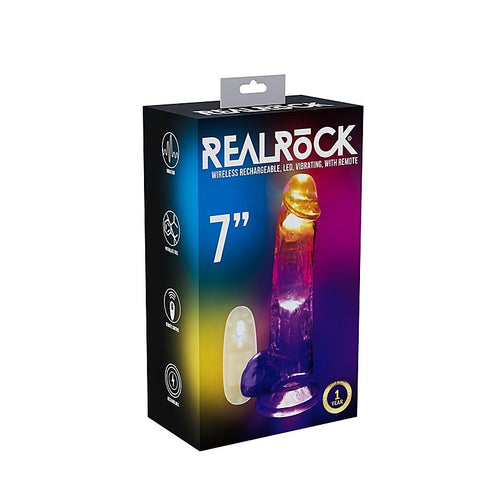 REALROCK Rechargeable LED Vibrating Dong with Balls