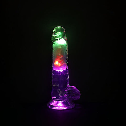 REALROCK Rechargeable LED Vibrating Dong with Balls