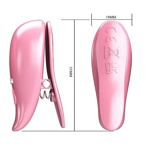 Pretty Love Leaf Vibrating Nipple Clamps by Baile