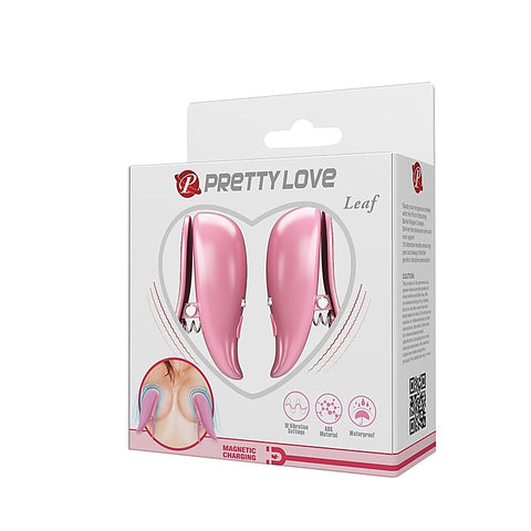 Pretty Love Leaf Vibrating Nipple Clamps by Baile