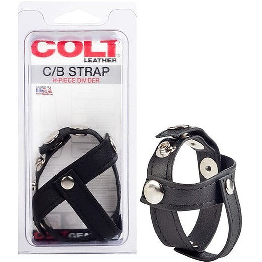 Colt Leather Cock and Ball Strap H-Piece Divider