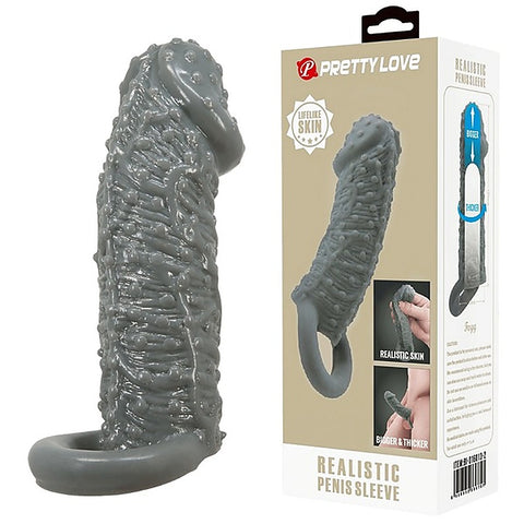 Realistic Male Penis Sleeve Black by Baile