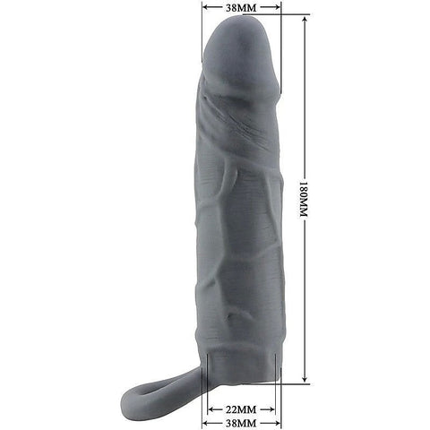 Realistic Veiny Penis Sleeve Black by Baile