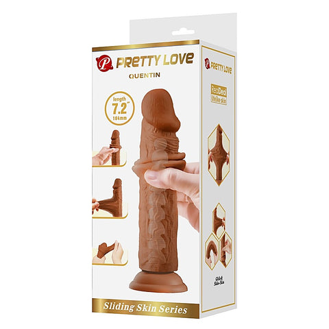 Pretty Love Quentin 7.2 Inch Suction Cup Realistic Dong