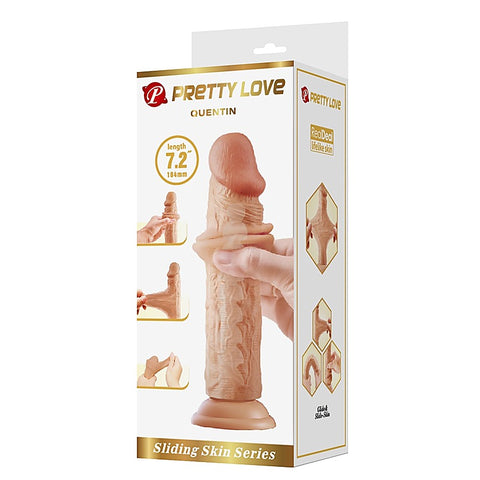 Pretty Love Quentin 7.2 Inch Suction Cup Realistic Dong