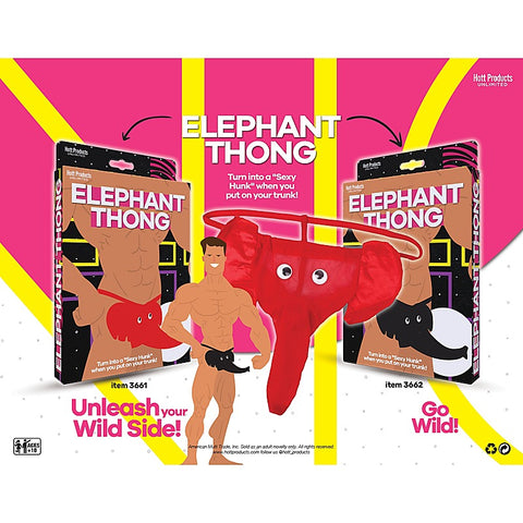 Cotton with Stretch Waistband Elephant Thong