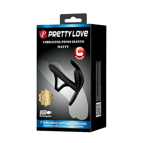Pretty Love Matty Vibrating Mens Penis Sleeve by Baile