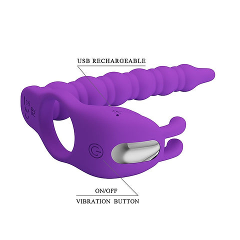 Blackney Rechargeable 7 Functions Cock Ring by Baile