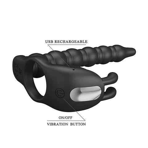 Blackney Rechargeable 7 Functions Cock Ring by Baile